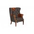 Kensington Chair - Moreland Harris Tweed & Leather - 5 Year Guardsman Furniture Protection Included For Free!