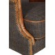 Kensington Chair - Moreland Harris Tweed & Leather - 5 Year Guardsman Furniture Protection Included For Free!