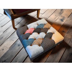Kensington Patchwork Footstool - 5 Year Guardsman Furniture Protection Included For Free!