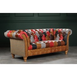 Presbury Leather Patchwork 2 Seater Sofa   - 5 Year Guardsman Furniture Protection Included For Free!