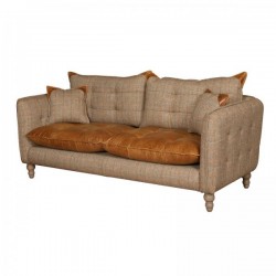 Regent 3 Seater Sofa - Hunting Lodge Fabric & Leather  - 5 Year Guardsman Furniture Protection Included For Free!