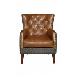 Stanford Chair - Moreland Harris Tweed & Leather - Get £££s of Love2Shop vouchers when you shop with us. 