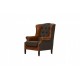 Wing Armchair - Moreland Harris Tweed & Leather - 5 Year Guardsman Furniture Protection Included For Free!
