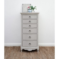 Willis and Gambier Etienne Grey Tallboy Six Drawer Chest - EASTER PROMOTION UNTIL 30-4-2025 - FREE LOVE TO SHOP VOUCHERS FOR ALL ORDERS PLACED THIS MONTH. 
