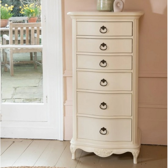 Willis and Gambier Ivory Tallboy 6 Drawer Chest