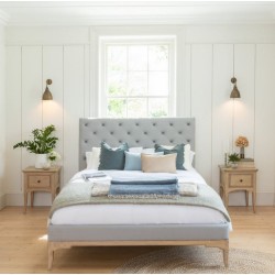 Willis and Gambier Toulon Low End Bed - Light Grey Fabric - EASTER PROMOTION UNTIL 30-4-2025 - FREE LOVE TO SHOP VOUCHERS FOR ALL ORDERS PLACED THIS MONTH. 