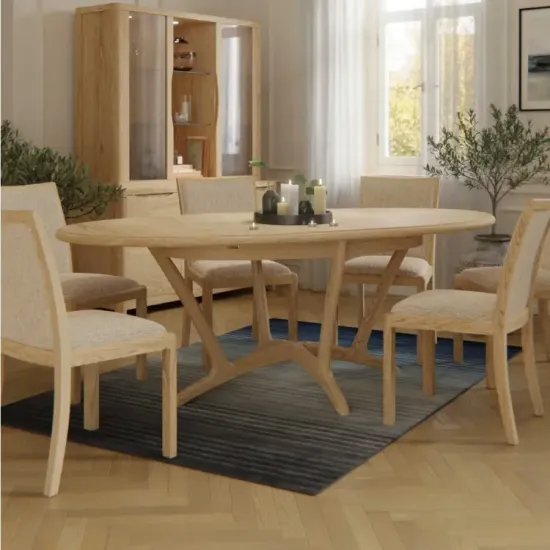 Winsor Stockholm Oval Extending Dining Table - 160cm to 210cm